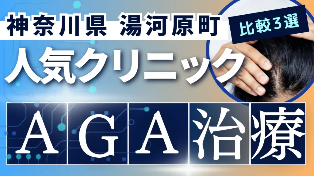 神奈川県湯河原町でAGA治療のおすすめ人気クリニック3選【オンライン診療あり】病院の選び方のポイントを解説